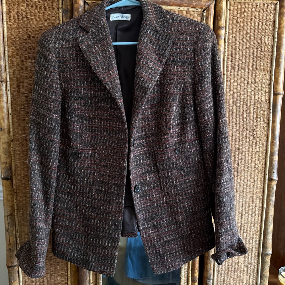 Vintage Barry Bricken Brown Tweed Blazer